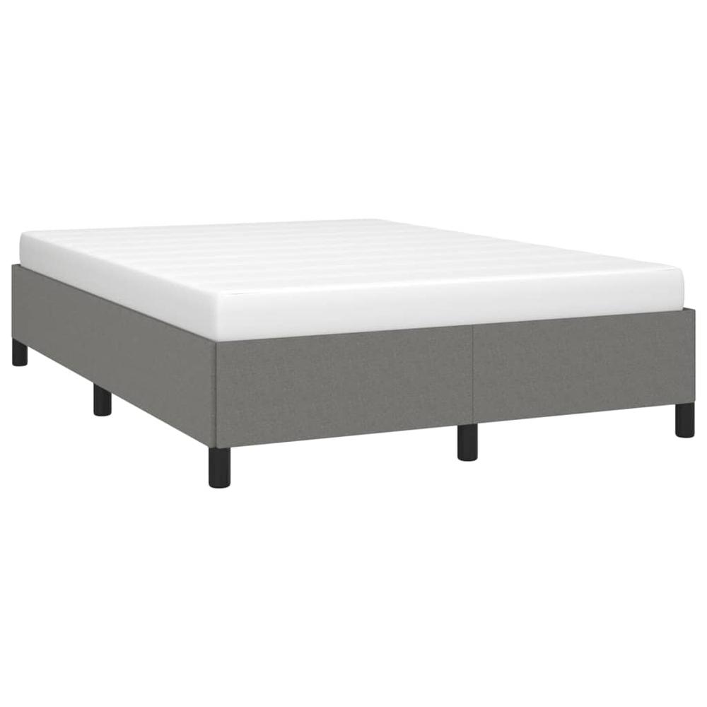 Bed Frame Dark Gray 53.9"x74.8" Full Fabric. Picture 2