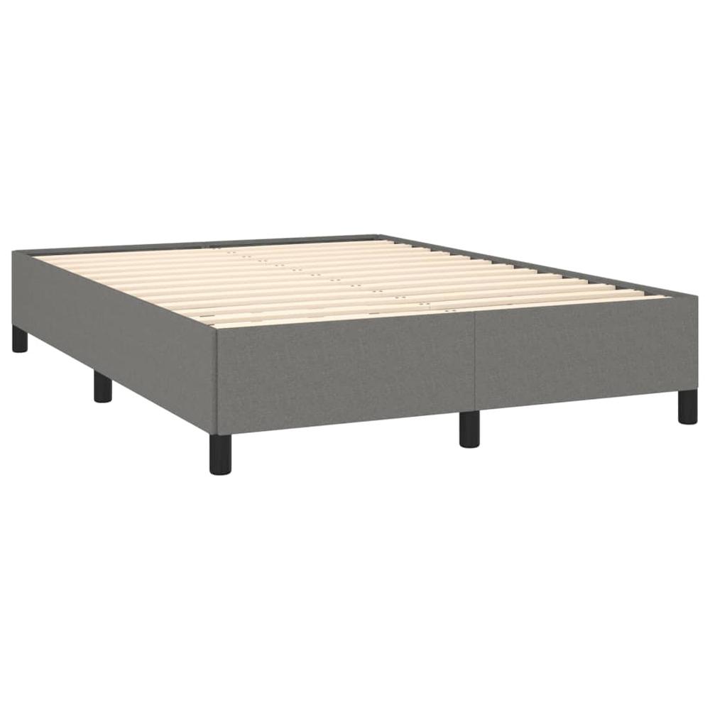 Bed Frame Dark Gray 53.9"x74.8" Full Fabric. Picture 3