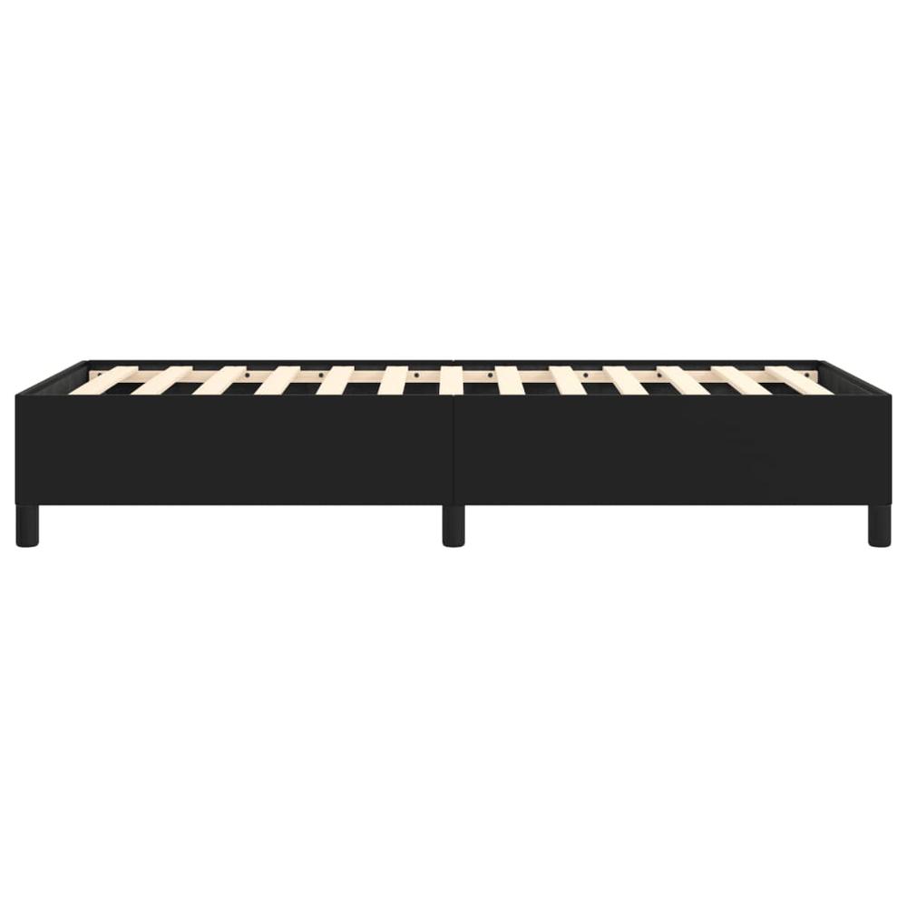 Bed Frame Black 39.4"x74.8" Twin Faux Leather. Picture 5