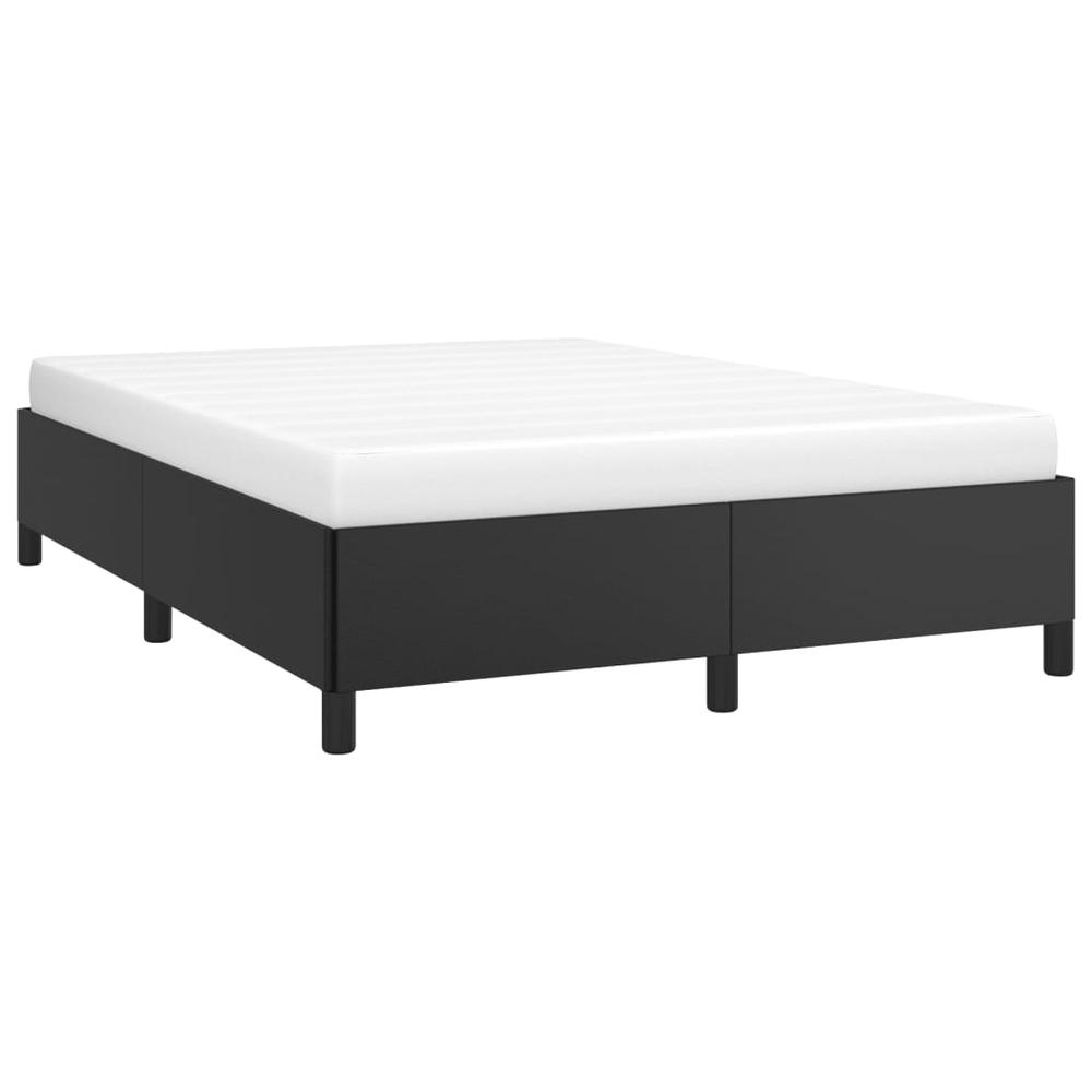 Bed Frame Black 53.9"x74.8" Full Faux Leather. Picture 2