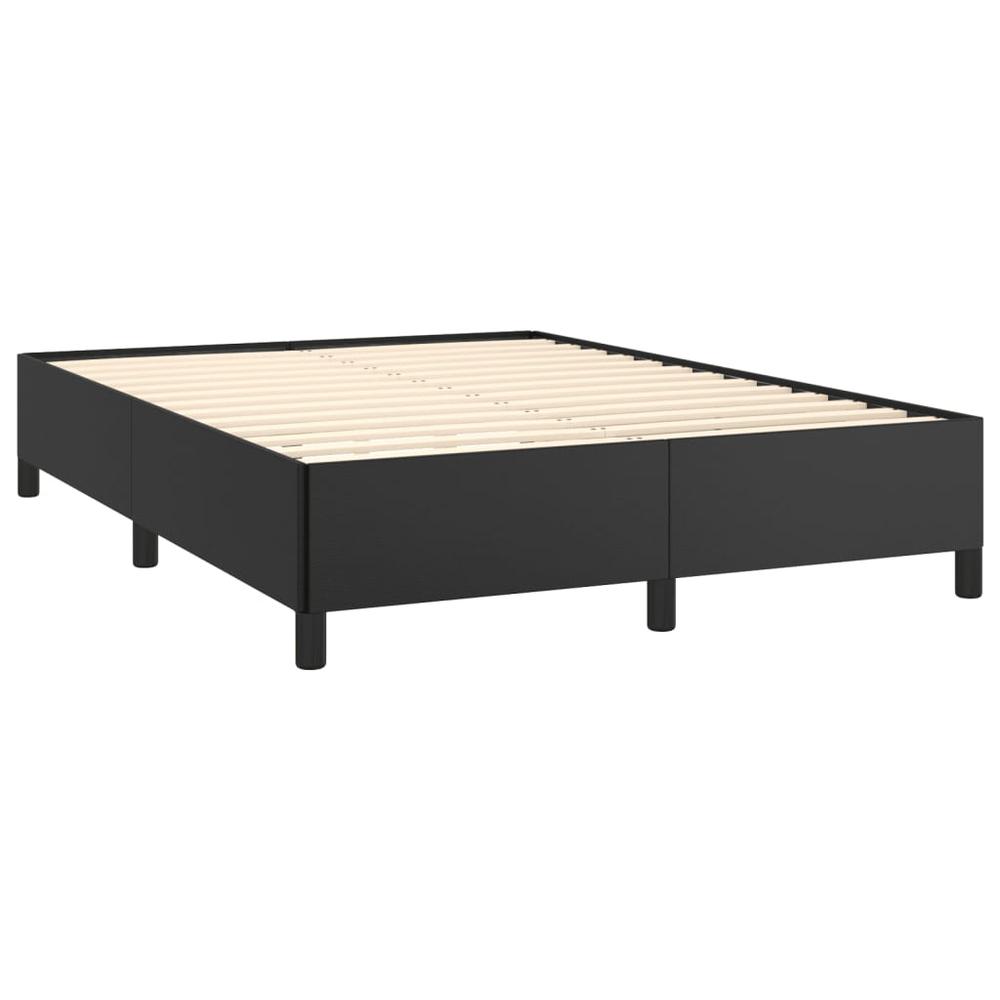 Bed Frame Black 53.9"x74.8" Full Faux Leather. Picture 3