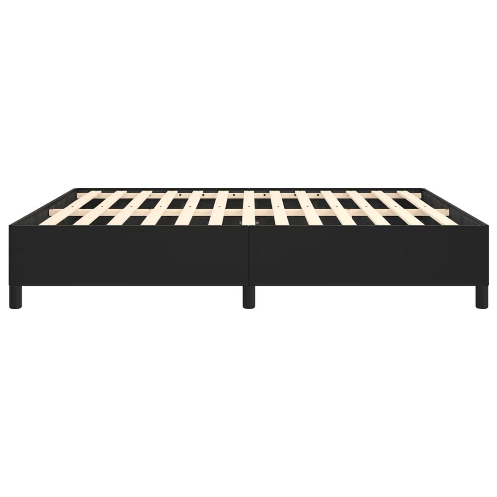 Bed Frame Black 72"x83.9" California King Faux Leather. Picture 5