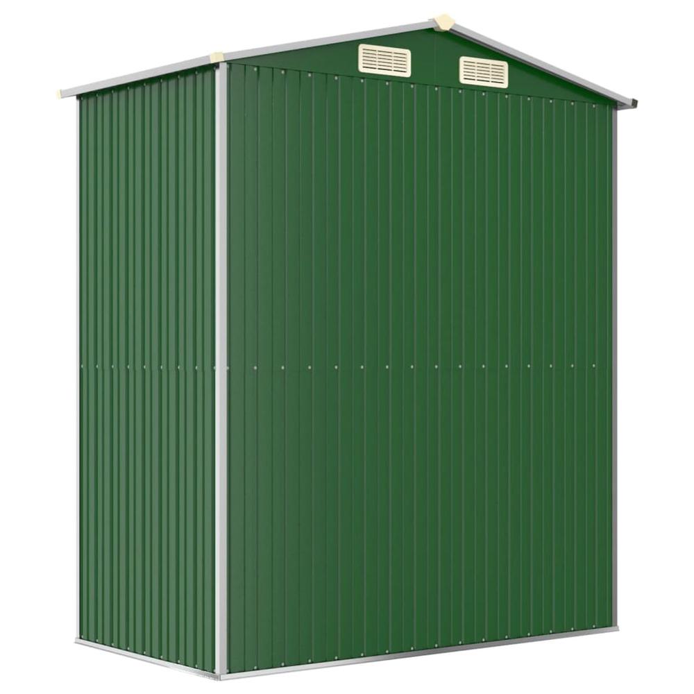 Garden Shed Green 75.6"x42.5"x87.8" Galvanized Steel. Picture 4