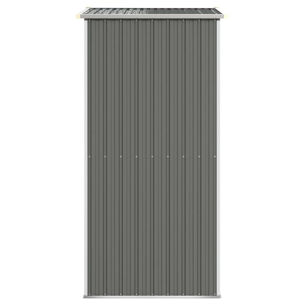 Garden Shed Light Gray 75.6"x42.5"x87.8" Galvanized Steel. Picture 3