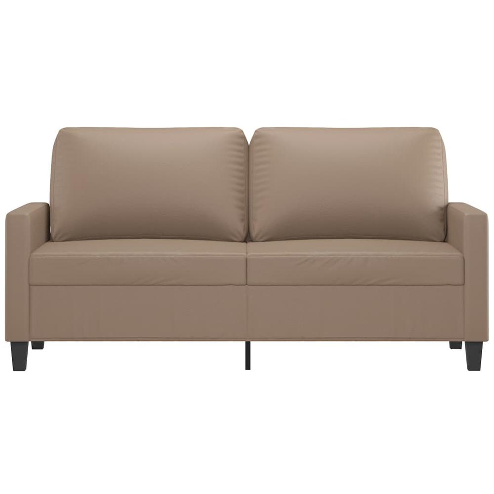2-Seater Sofa Cappuccino 55.1" Faux Leather. Picture 2