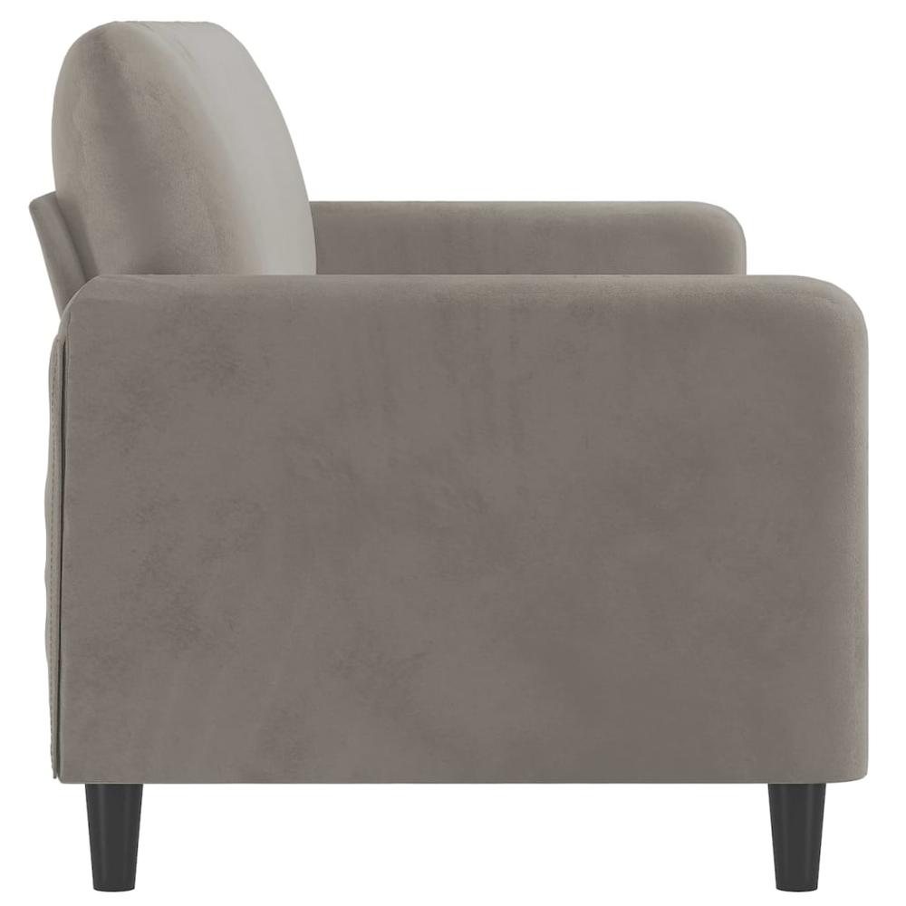 3-Seater Sofa Light Gray 70.9" Velvet. Picture 3