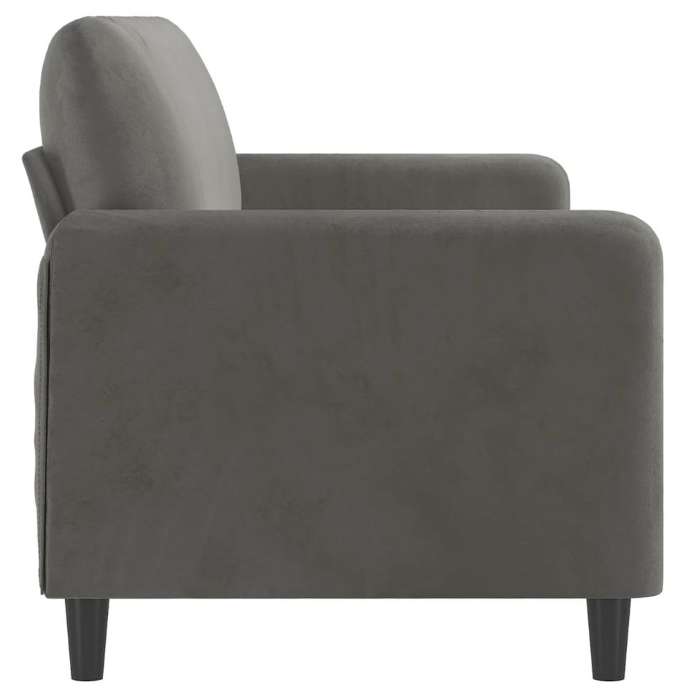 3-Seater Sofa Dark Gray 70.9" Velvet. Picture 3