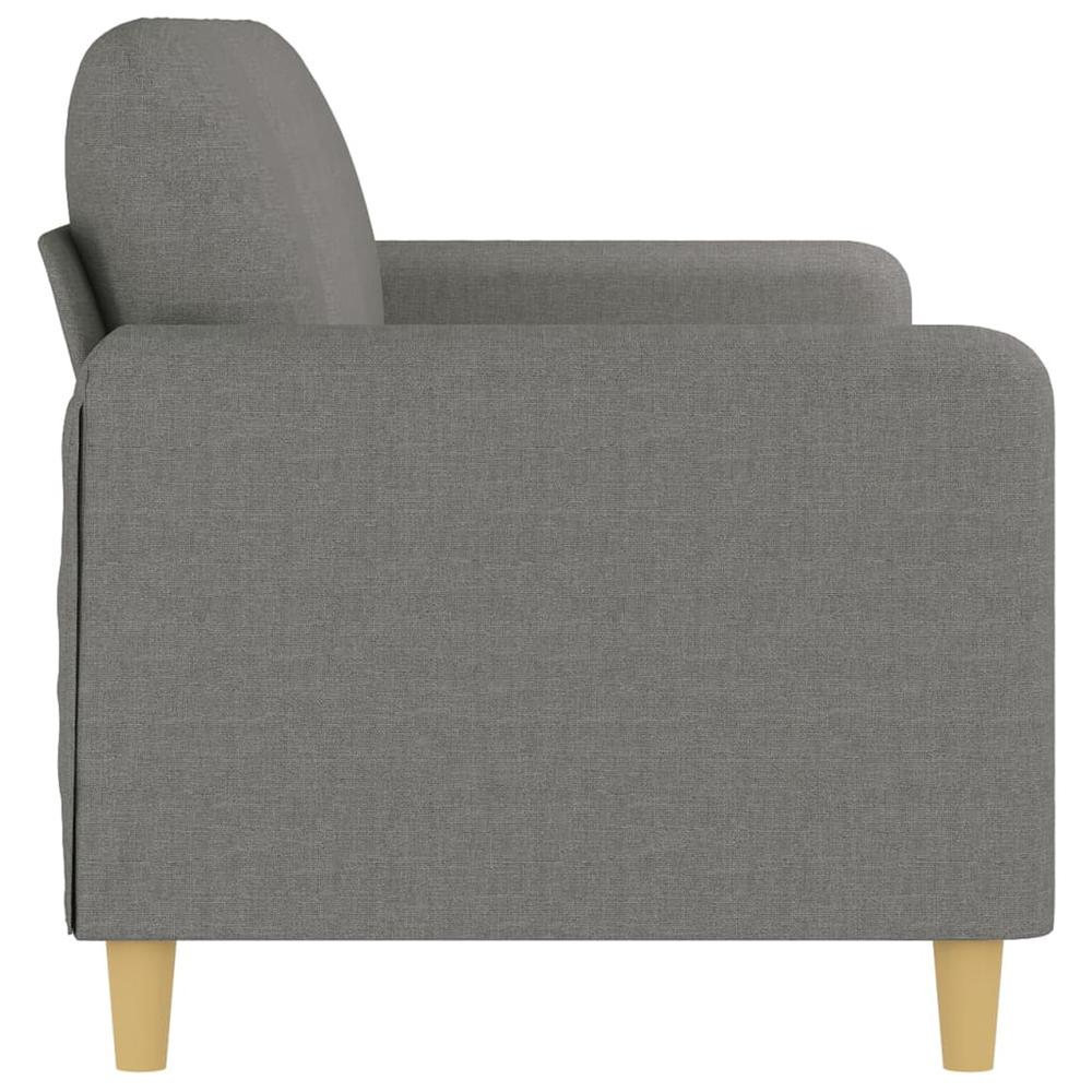 3-Seater Sofa Dark Gray 70.9" Fabric. Picture 3