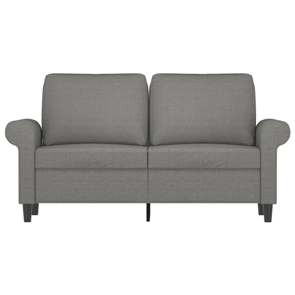 2-Seater Sofa Dark Gray 47.2" Fabric. Picture 2