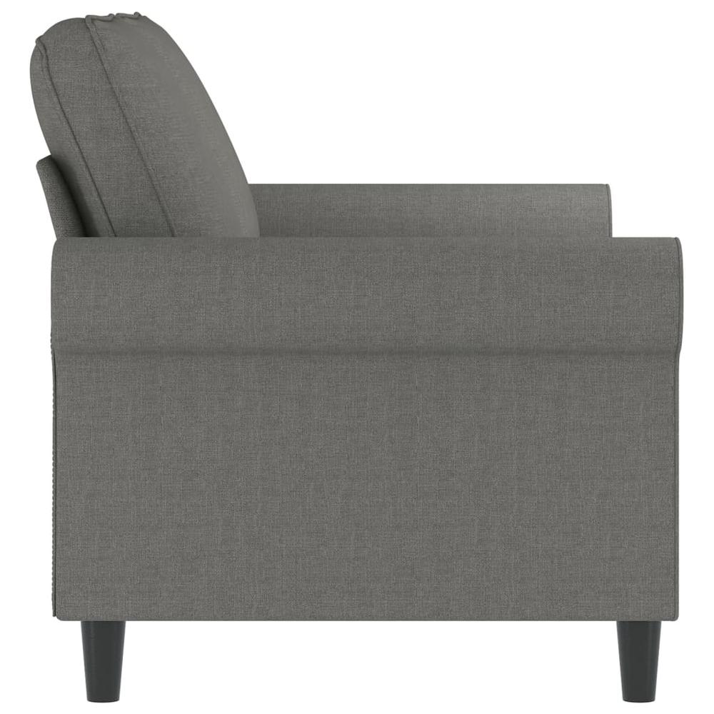 2-Seater Sofa Dark Gray 47.2" Fabric. Picture 3