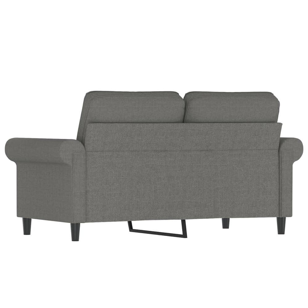 2-Seater Sofa Dark Gray 47.2" Fabric. Picture 4
