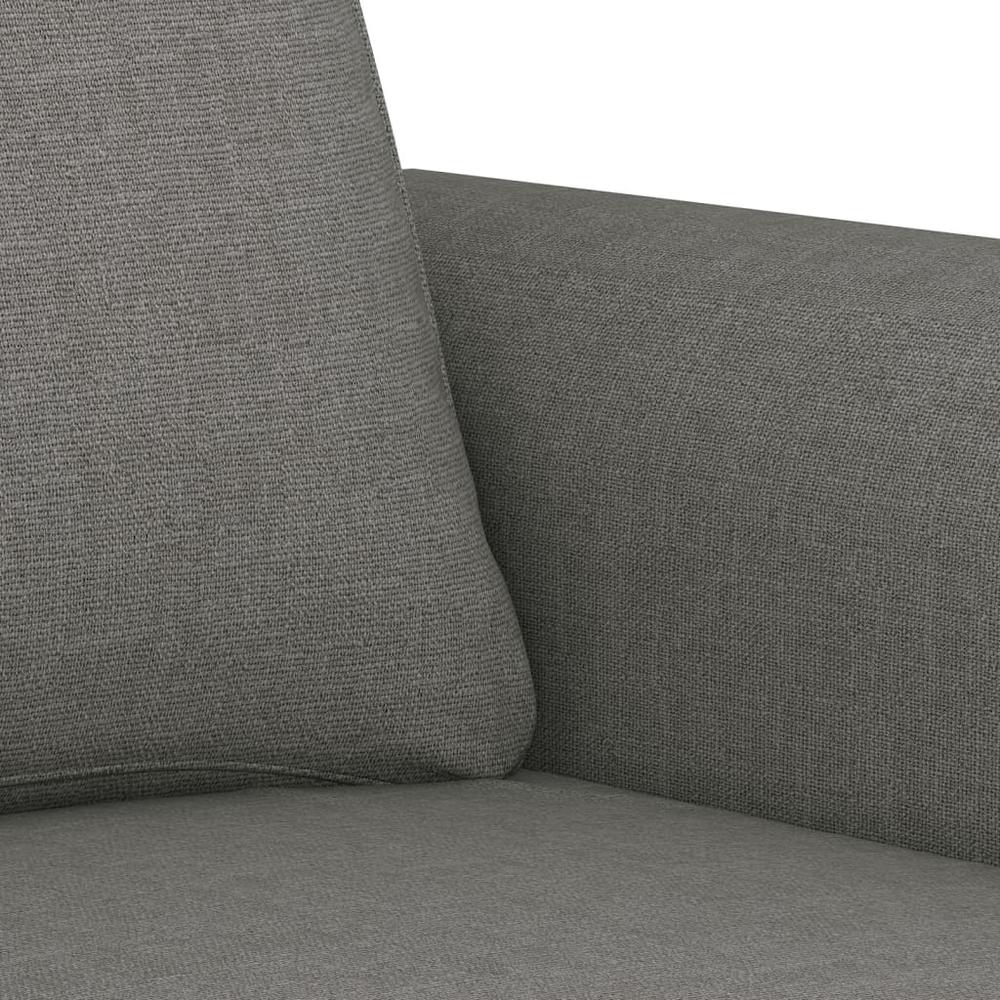 2-Seater Sofa Dark Gray 47.2" Fabric. Picture 5