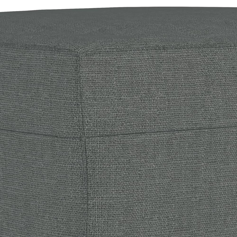 Footstool Dark Gray 23.6"x19.7"x16.1" Fabric. Picture 4