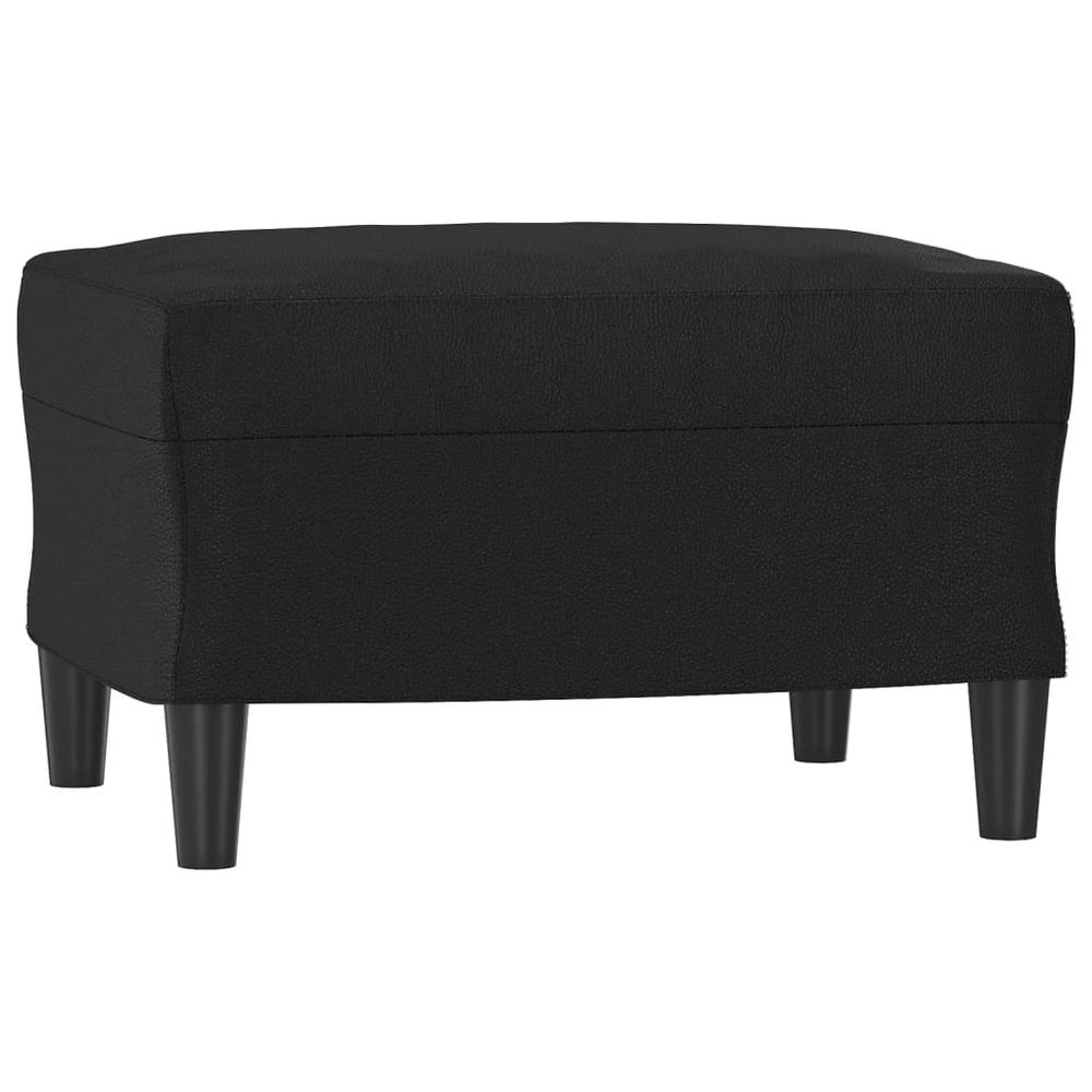 Footstool Black 23.6"x19.7"x16.1" Faux Leather. Picture 1