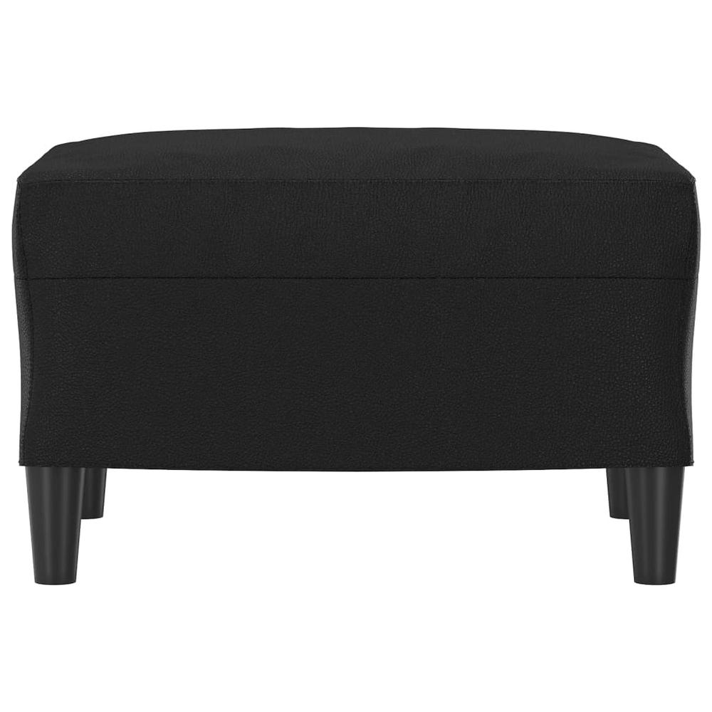 Footstool Black 23.6"x19.7"x16.1" Faux Leather. Picture 2