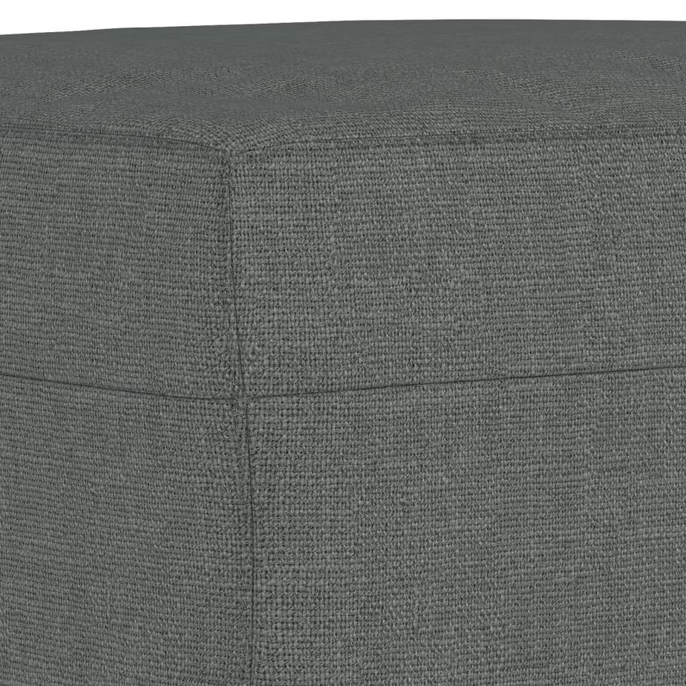 Footstool Dark Gray 27.6"x21.7"x16.1" Fabric. Picture 4