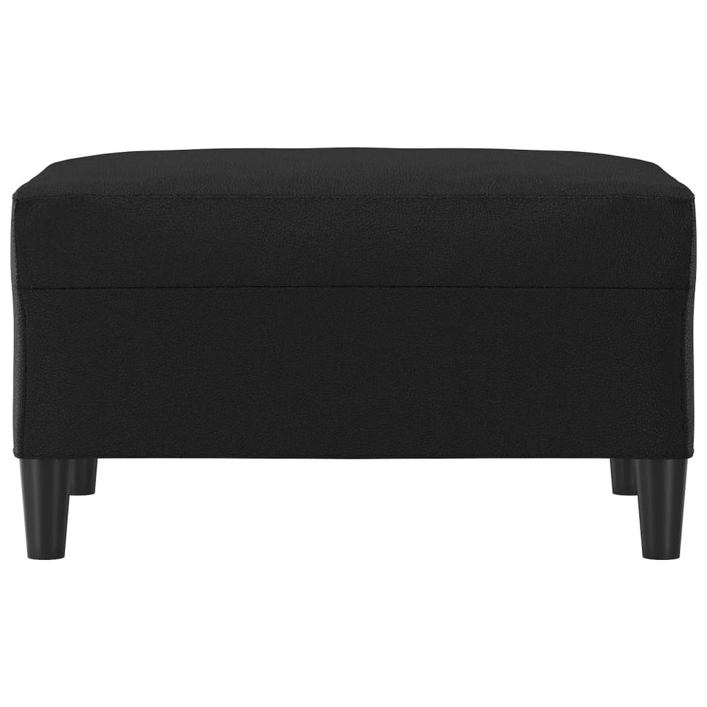 Footstool Black 27.6"x21.7"x16.1" Faux Leather. Picture 2