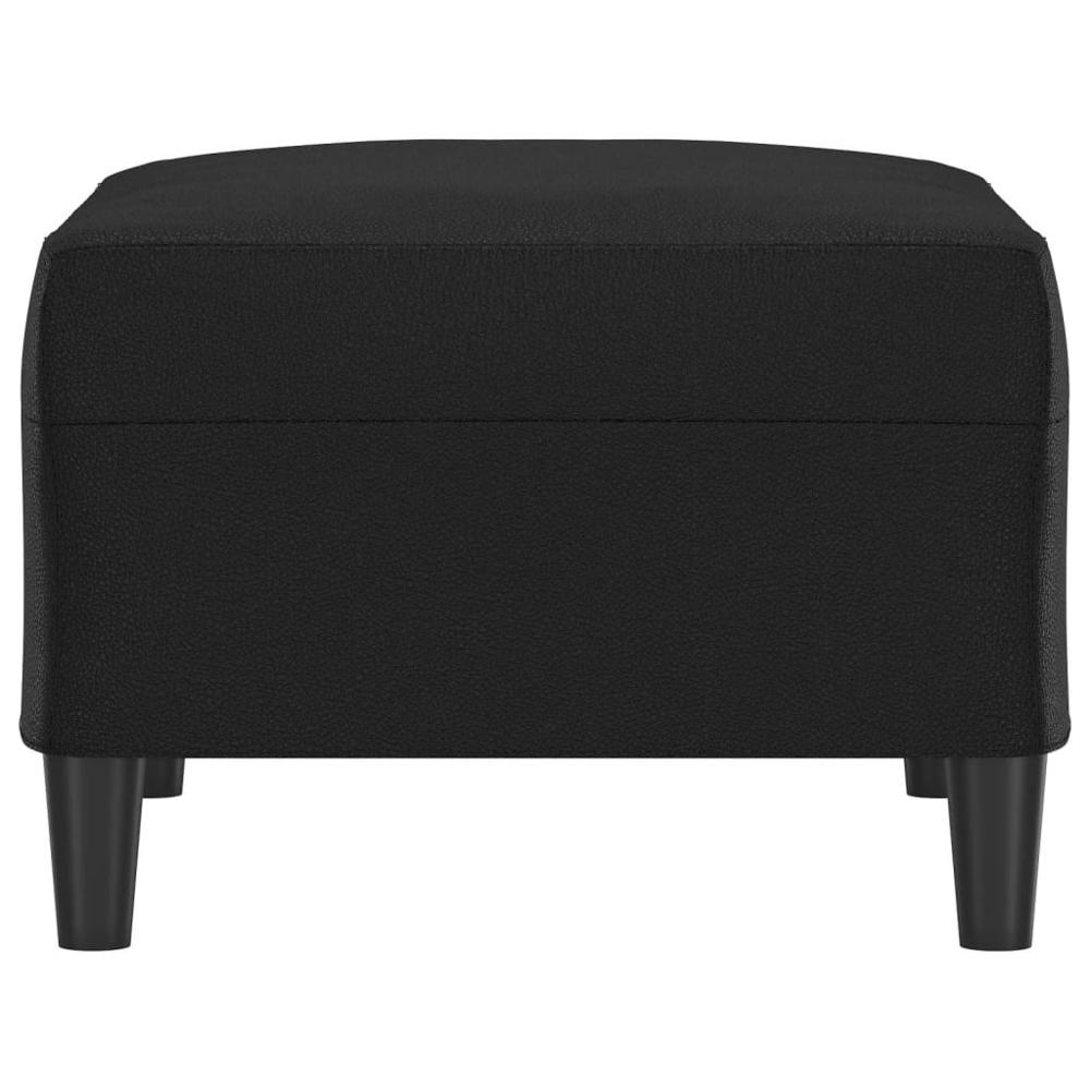 Footstool Black 27.6"x21.7"x16.1" Faux Leather. Picture 3