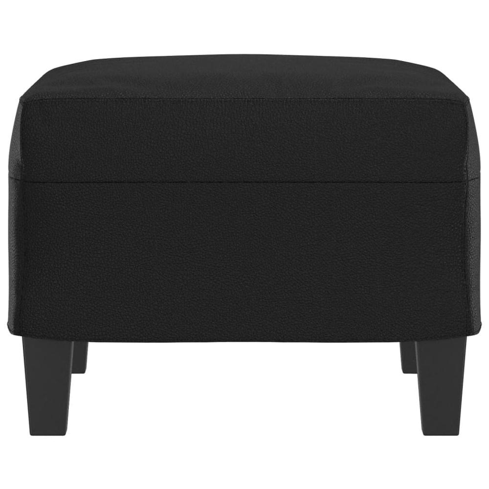 Footstool Black 23.6"x19.7"x16.1" Faux Leather. Picture 3