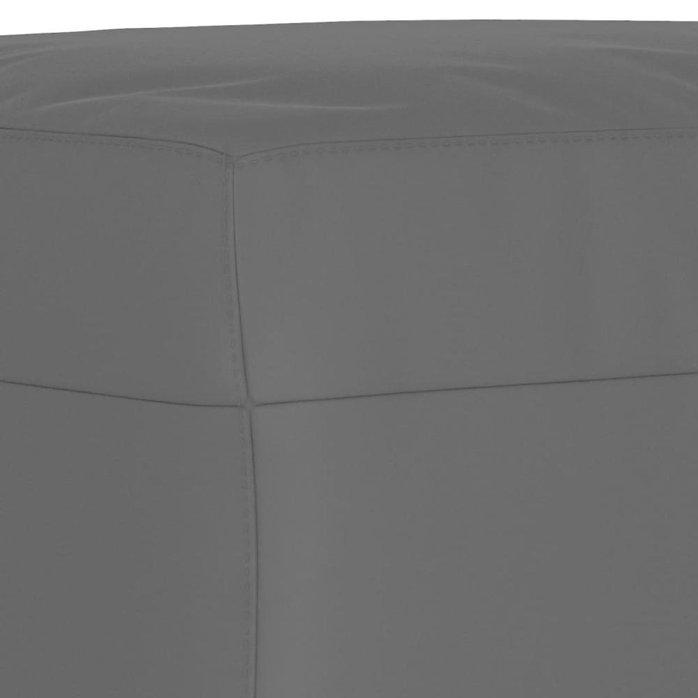 Footstool Dark Gray 23.6"x19.7"x16.1" Microfiber Fabric. Picture 4