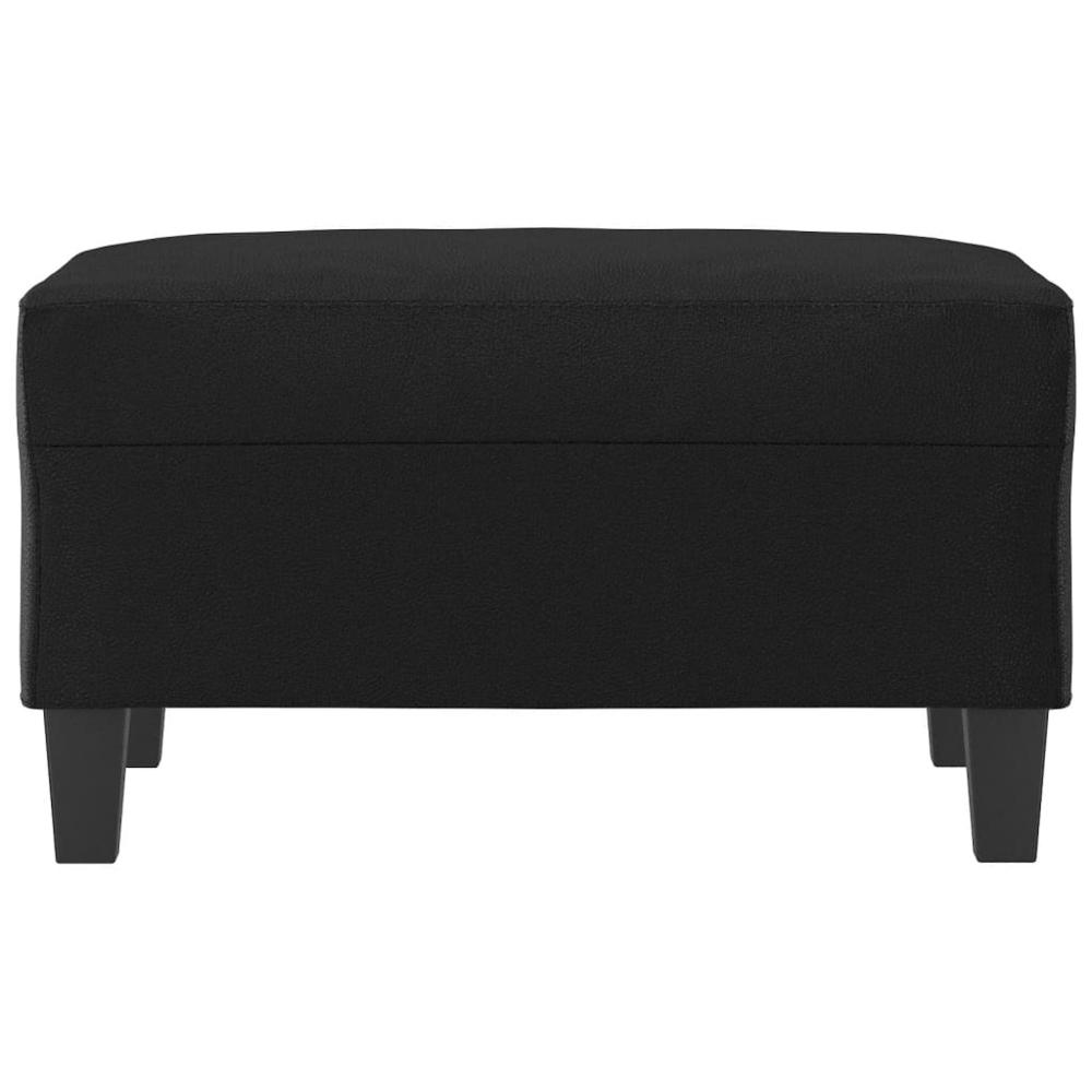 Footstool Black 27.6"x21.7"x16.1" Faux Leather. Picture 2