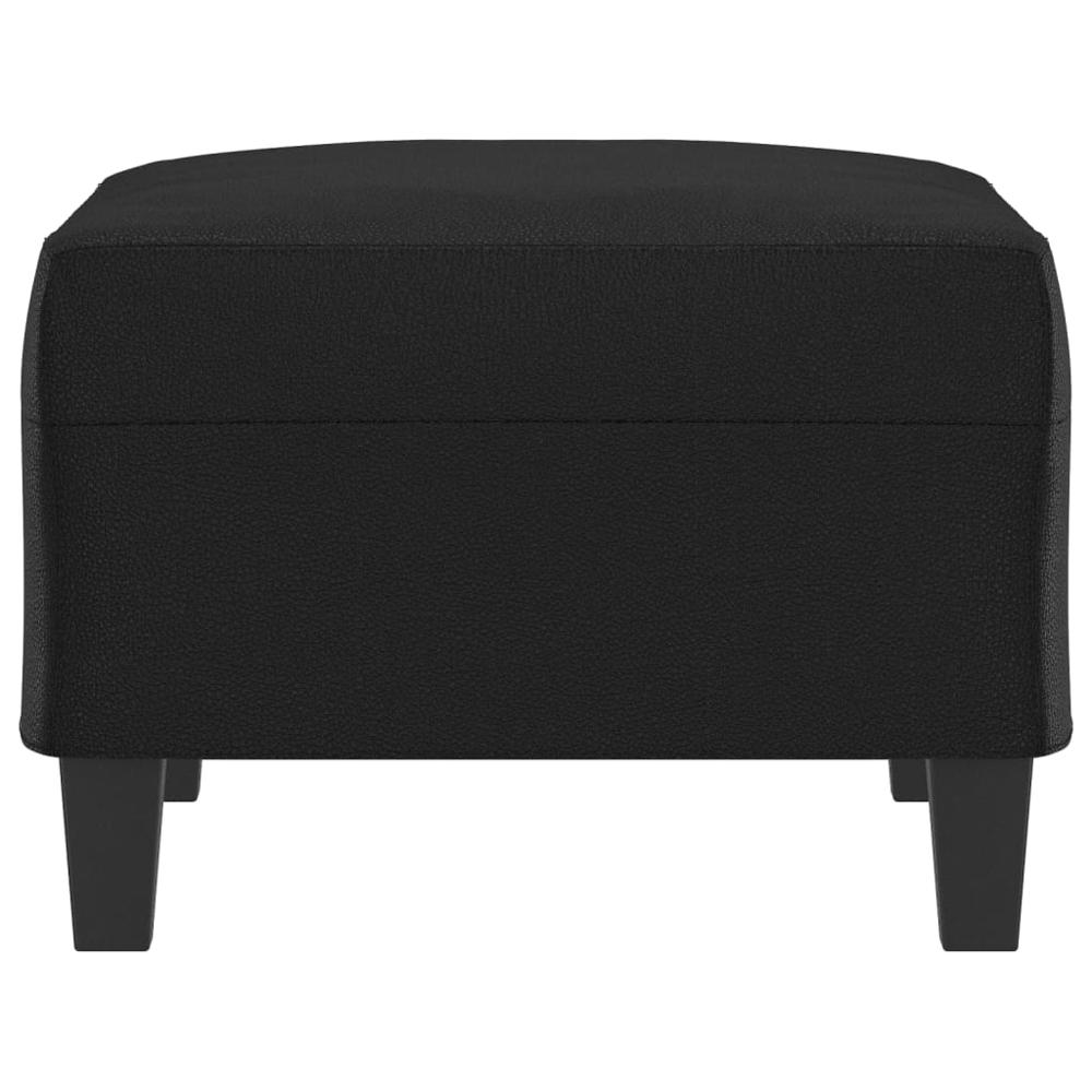 Footstool Black 27.6"x21.7"x16.1" Faux Leather. Picture 3