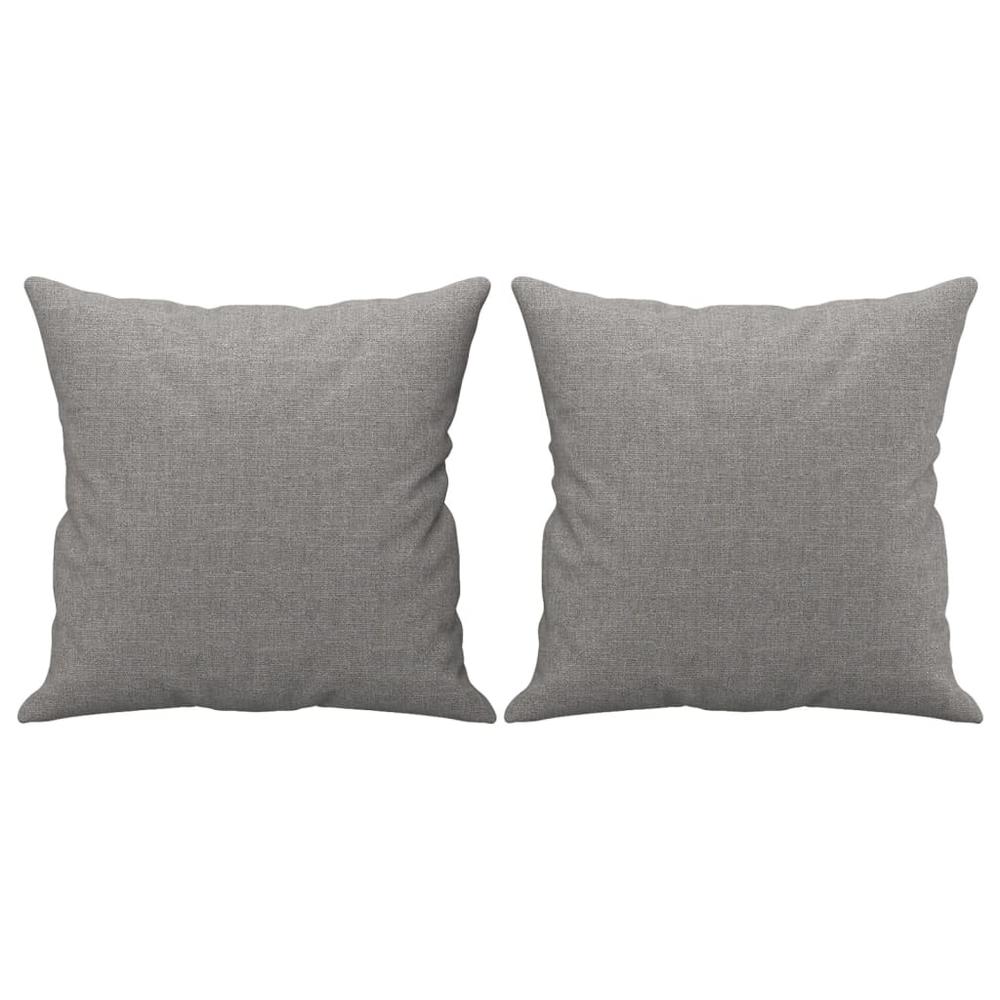 Throw Pillows 2 pcs Light Gray 15.7"x15.7" Fabric. Picture 1