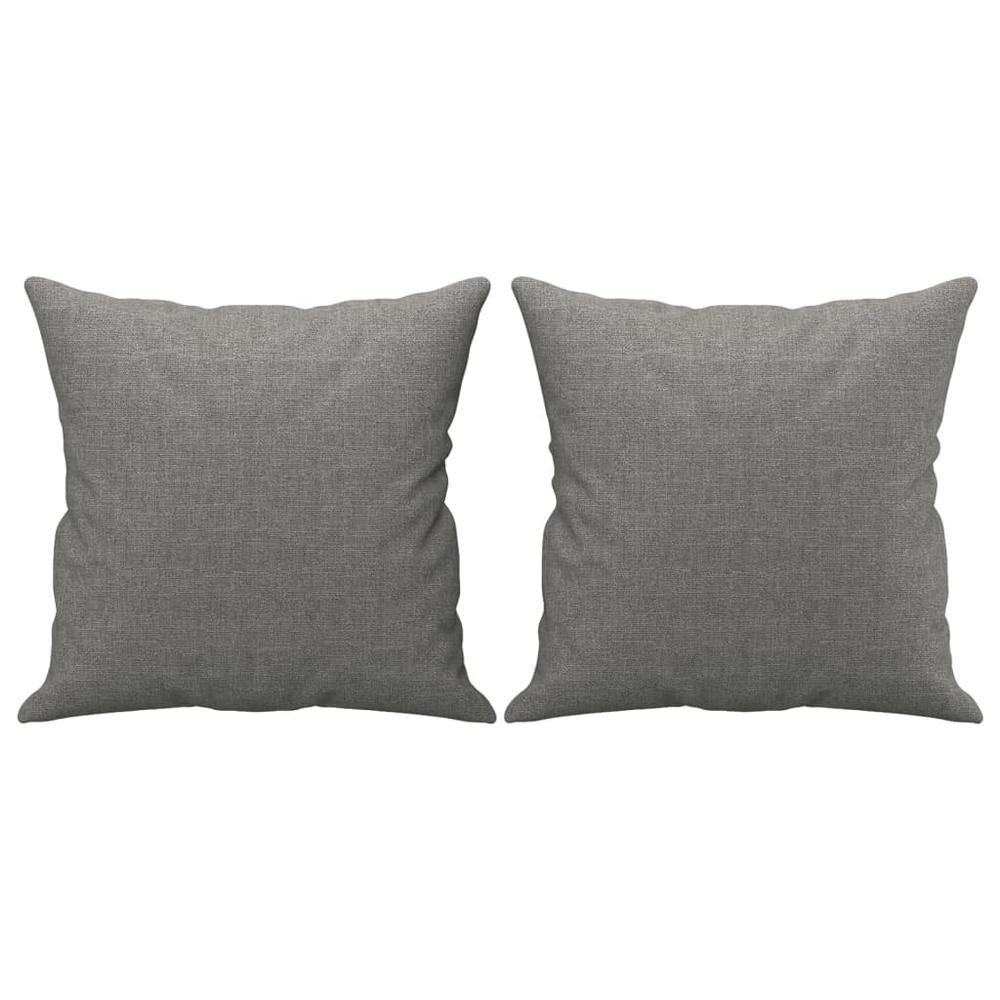 Throw Pillows 2 pcs Dark Gray 15.7"x15.7" Fabric. Picture 1