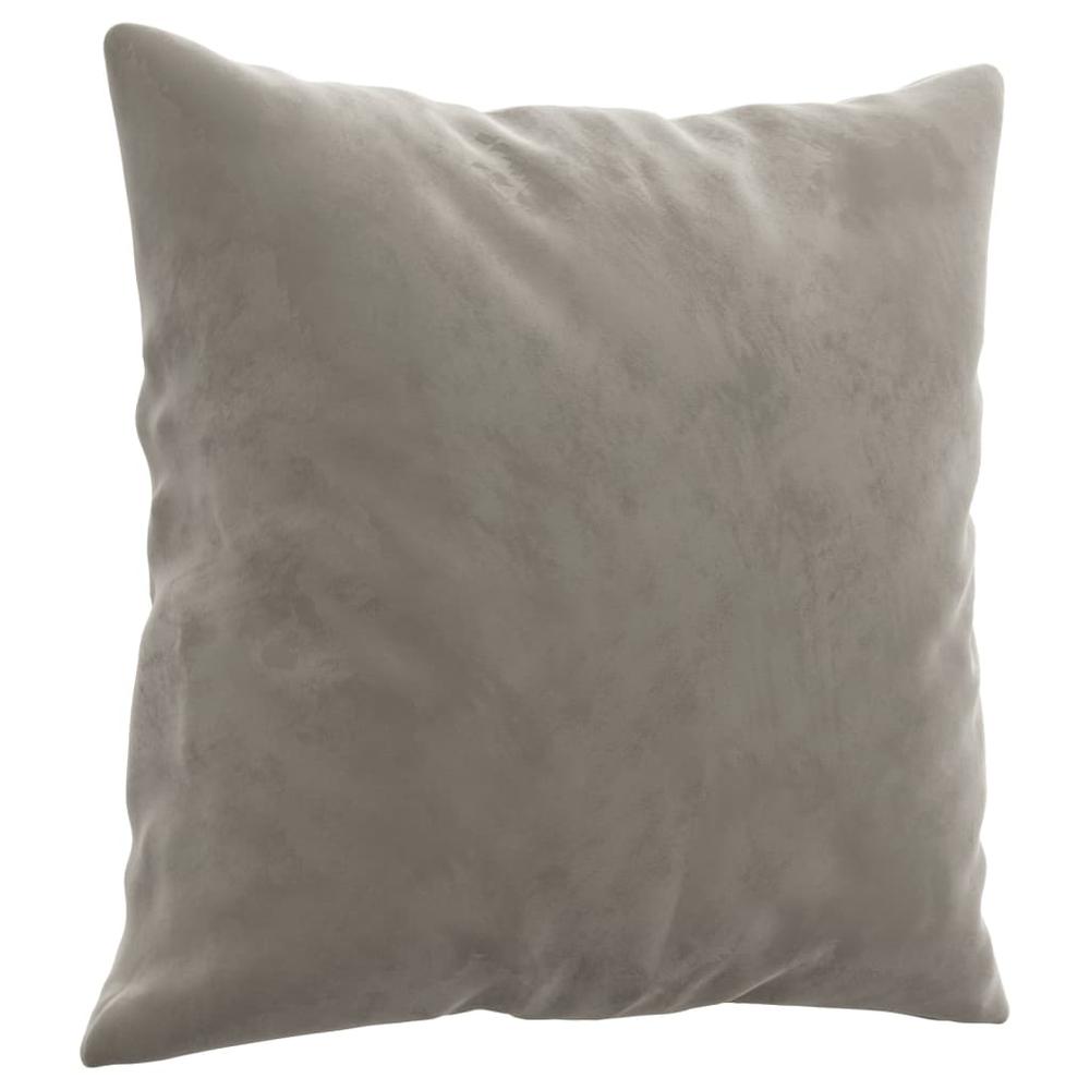 Throw Pillows 2 pcs Light Gray 15.7"x15.7" Velvet. Picture 2