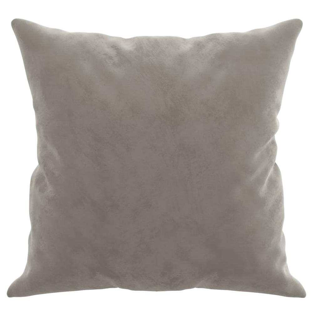 Throw Pillows 2 pcs Light Gray 15.7"x15.7" Velvet. Picture 3