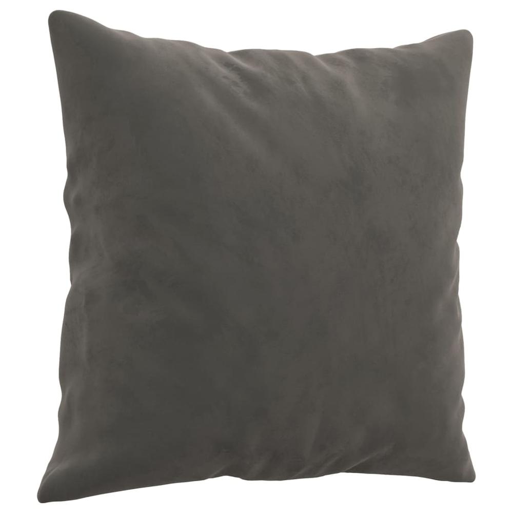 Throw Pillows 2 pcs Dark Gray 15.7"x15.7" Velvet. Picture 2