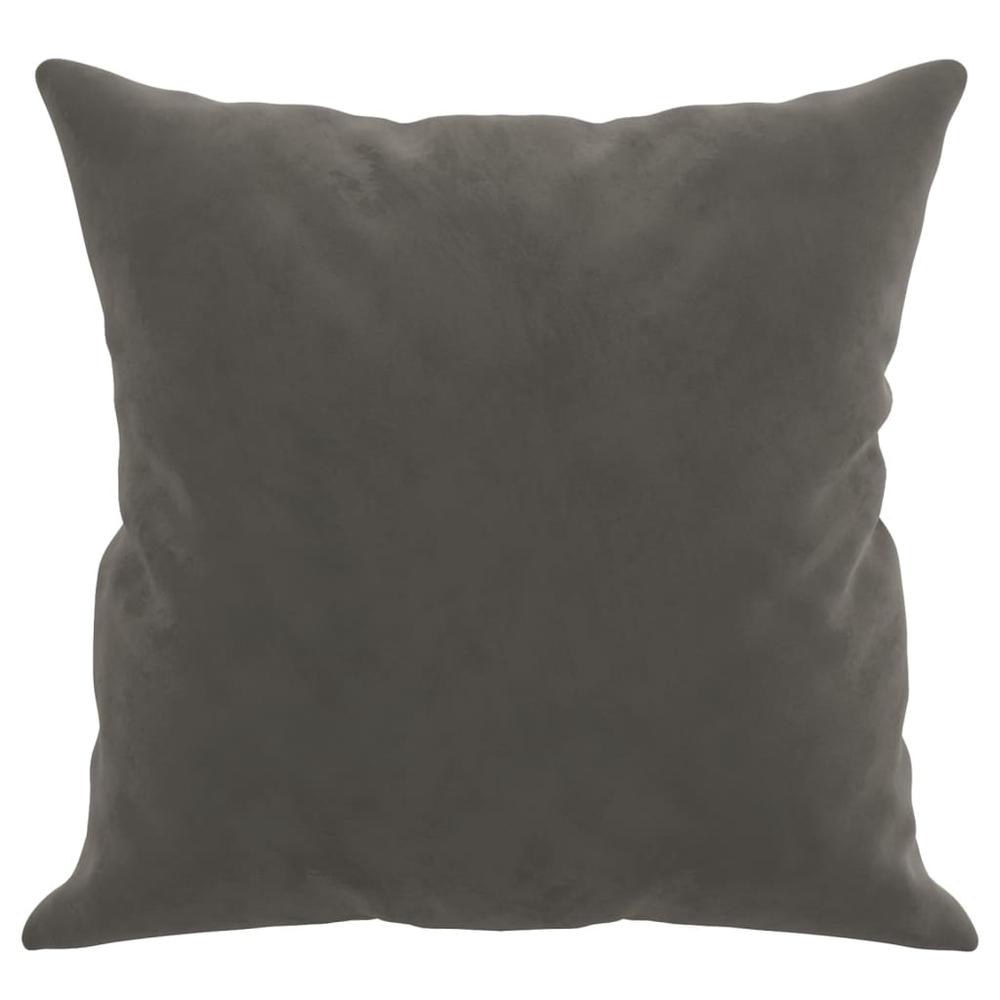 Throw Pillows 2 pcs Dark Gray 15.7"x15.7" Velvet. Picture 3