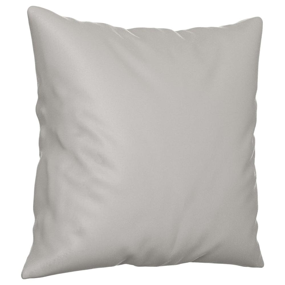 Throw Pillows 2 pcs Light Gray 15.7"x15.7" Microfiber Fabric. Picture 2