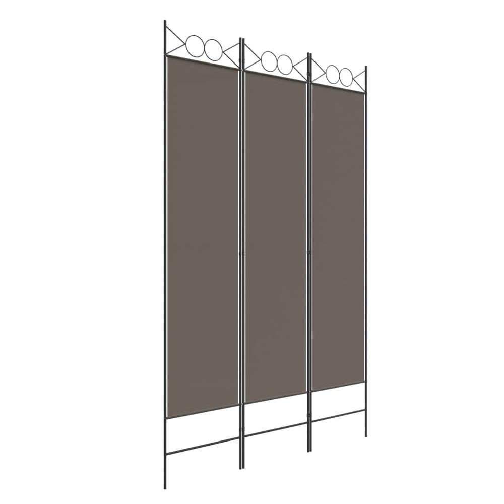 3-Panel Room Divider Anthracite 47.2"x78.7" Fabric. Picture 1