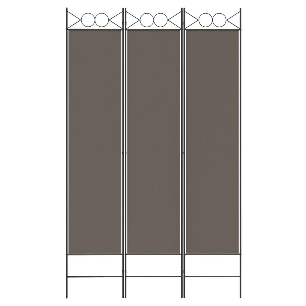 3-Panel Room Divider Anthracite 47.2"x78.7" Fabric. Picture 2
