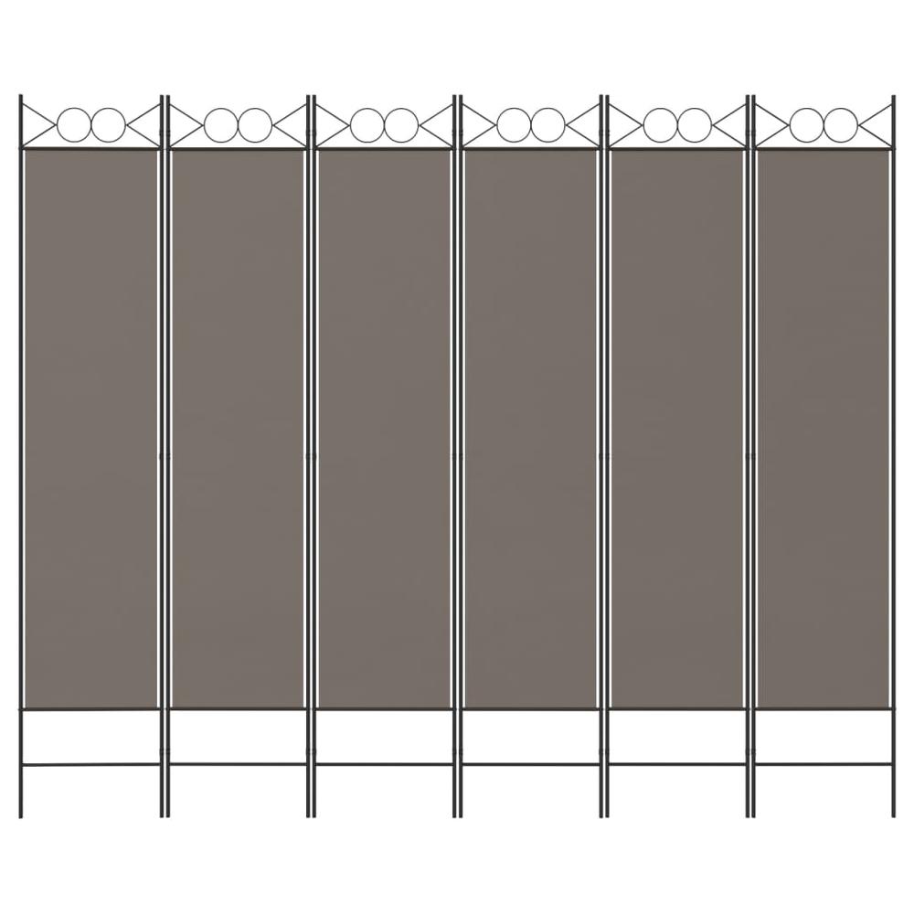 6-Panel Room Divider Anthracite 94.5"x78.7" Fabric. Picture 2