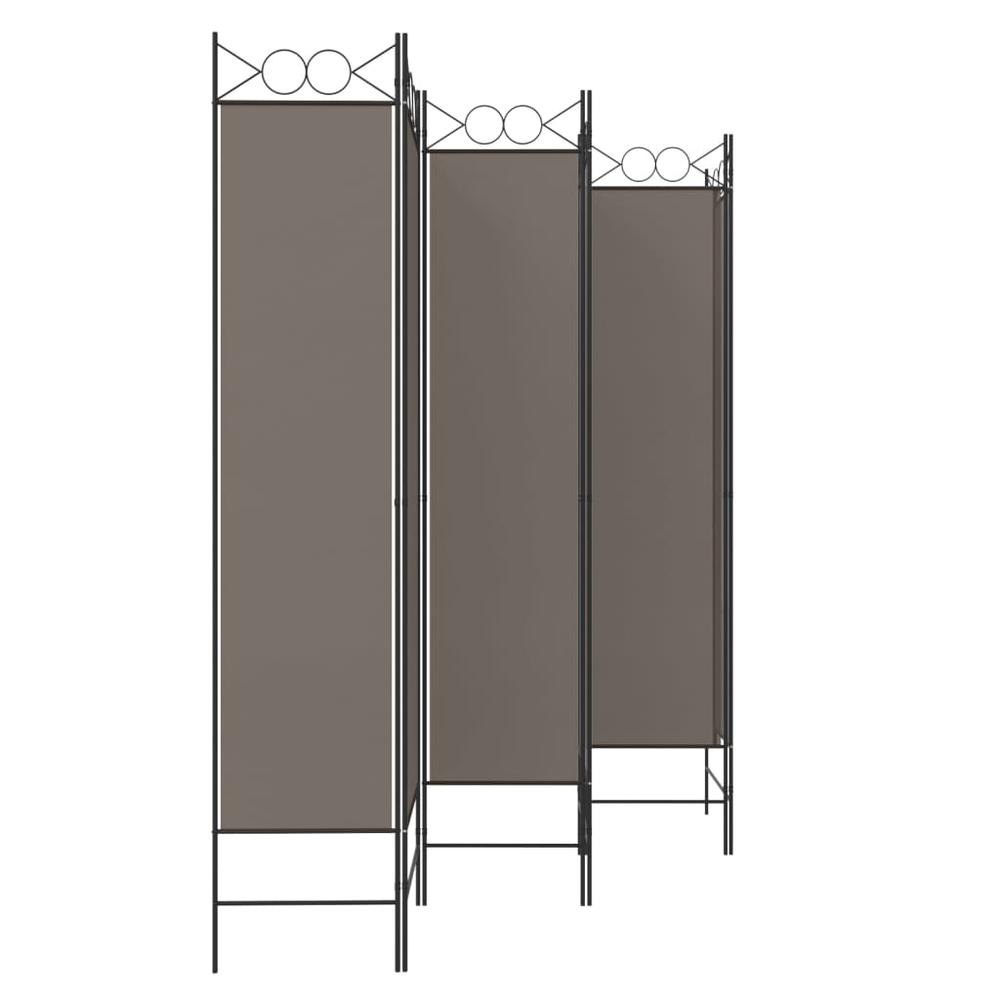 6-Panel Room Divider Anthracite 94.5"x78.7" Fabric. Picture 4