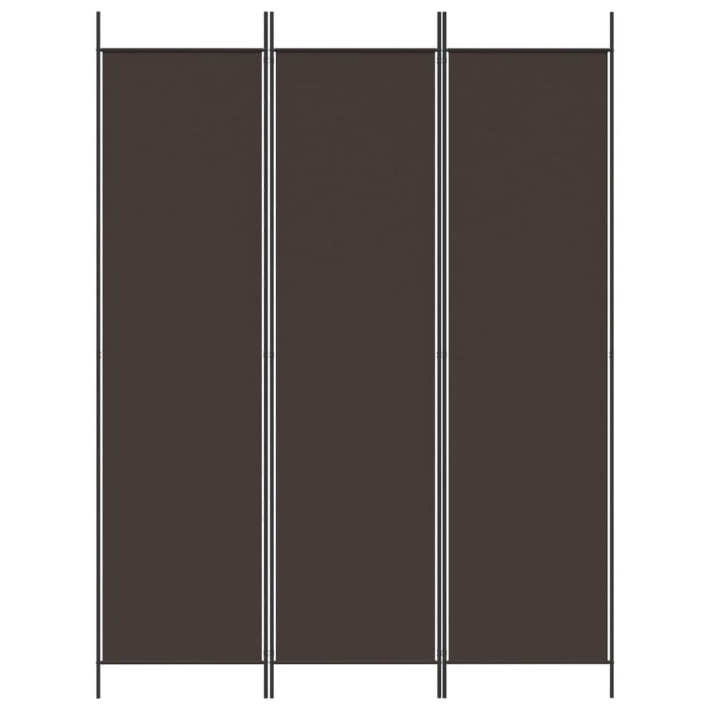 3-Panel Room Divider Brown 59.1"x78.7" Fabric. Picture 2