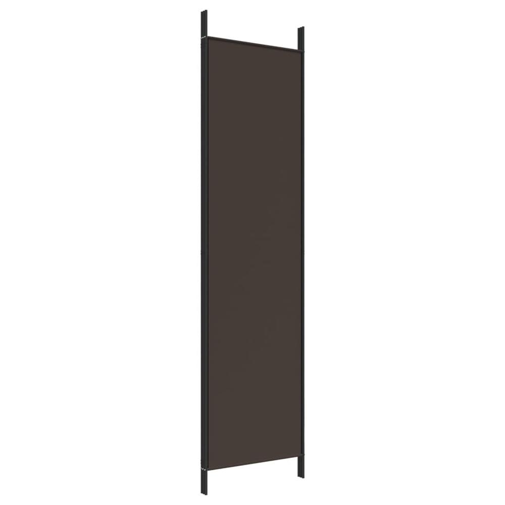3-Panel Room Divider Brown 59.1"x78.7" Fabric. Picture 5