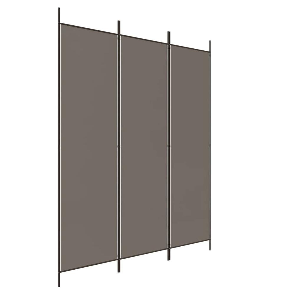 3-Panel Room Divider Anthracite 59.1"x78.7" Fabric. Picture 1