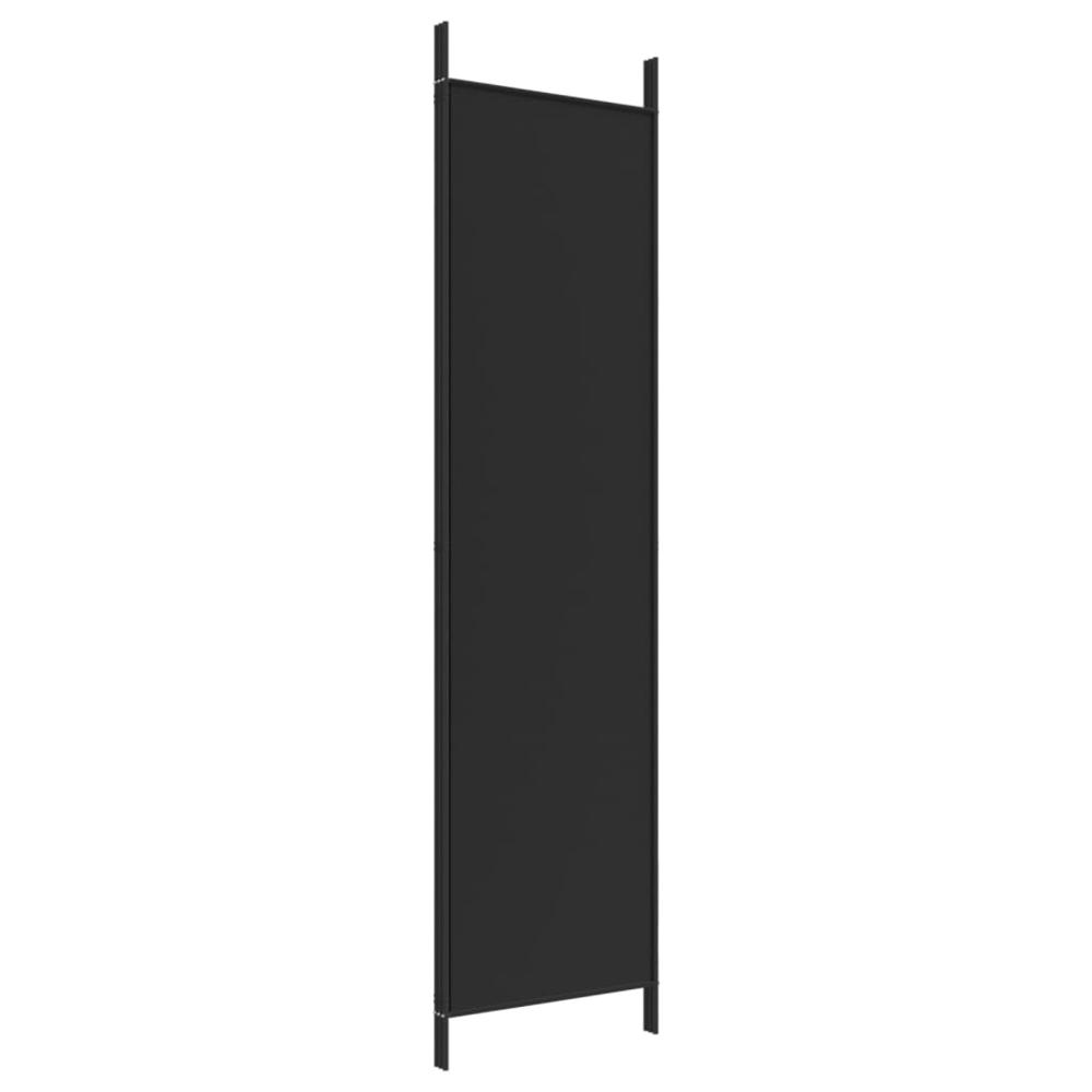 3-Panel Room Divider Black 59.1"x78.7" Fabric. Picture 5