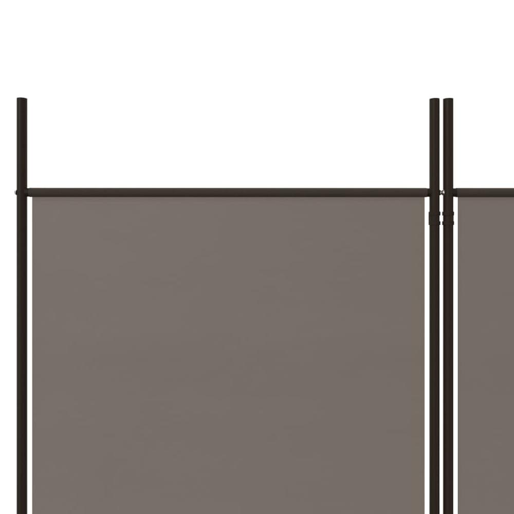 4-Panel Room Divider Anthracite 78.7"x78.7" Fabric. Picture 6