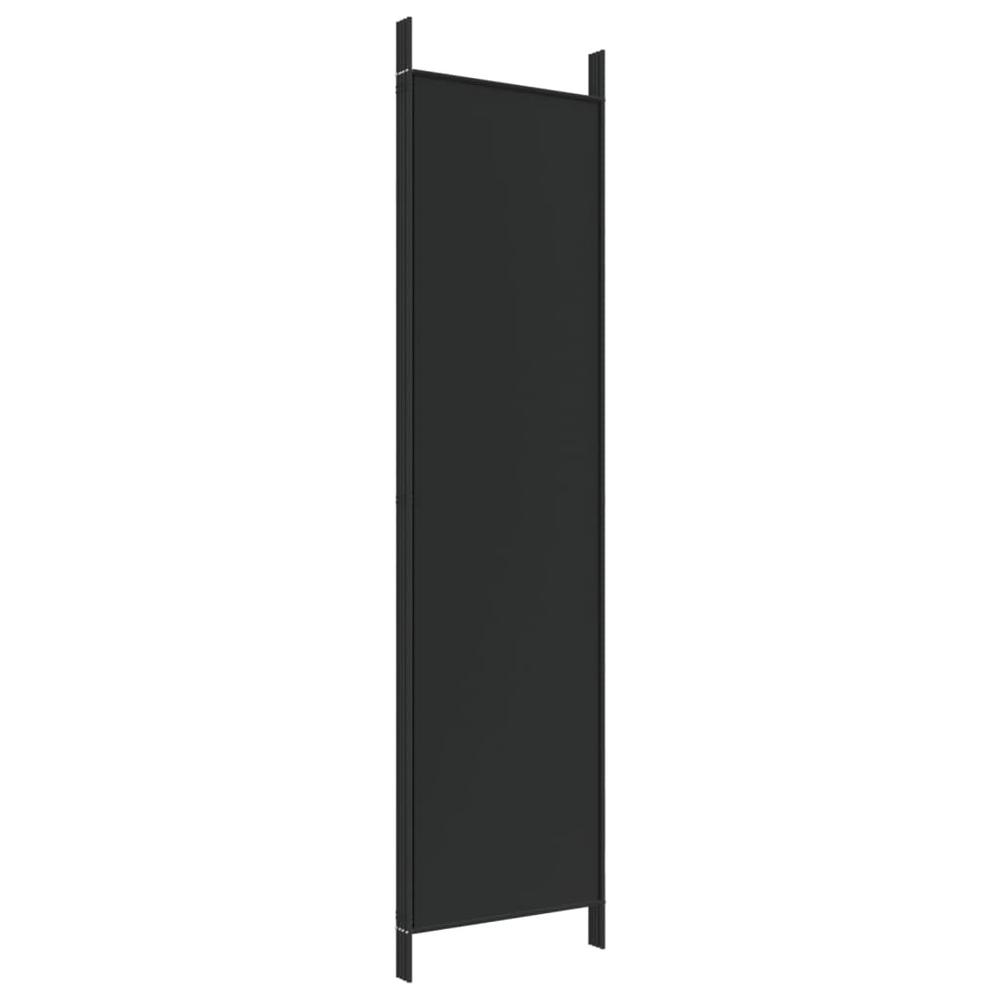 4-Panel Room Divider Black 78.7"x78.7" Fabric. Picture 5