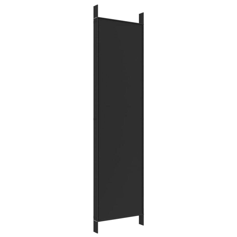 5-Panel Room Divider Black 98.4"x78.7" Fabric. Picture 5