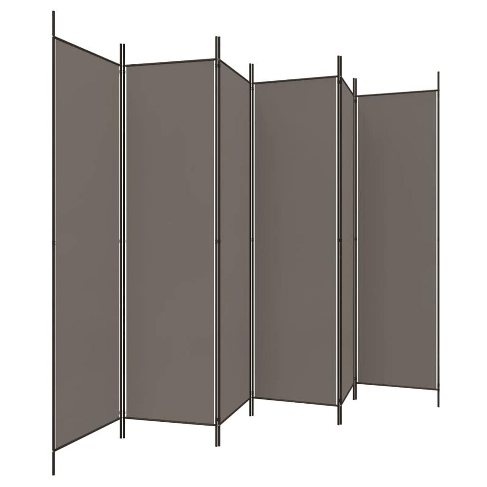 6-Panel Room Divider Anthracite 118.1"x78.7" Fabric. Picture 3