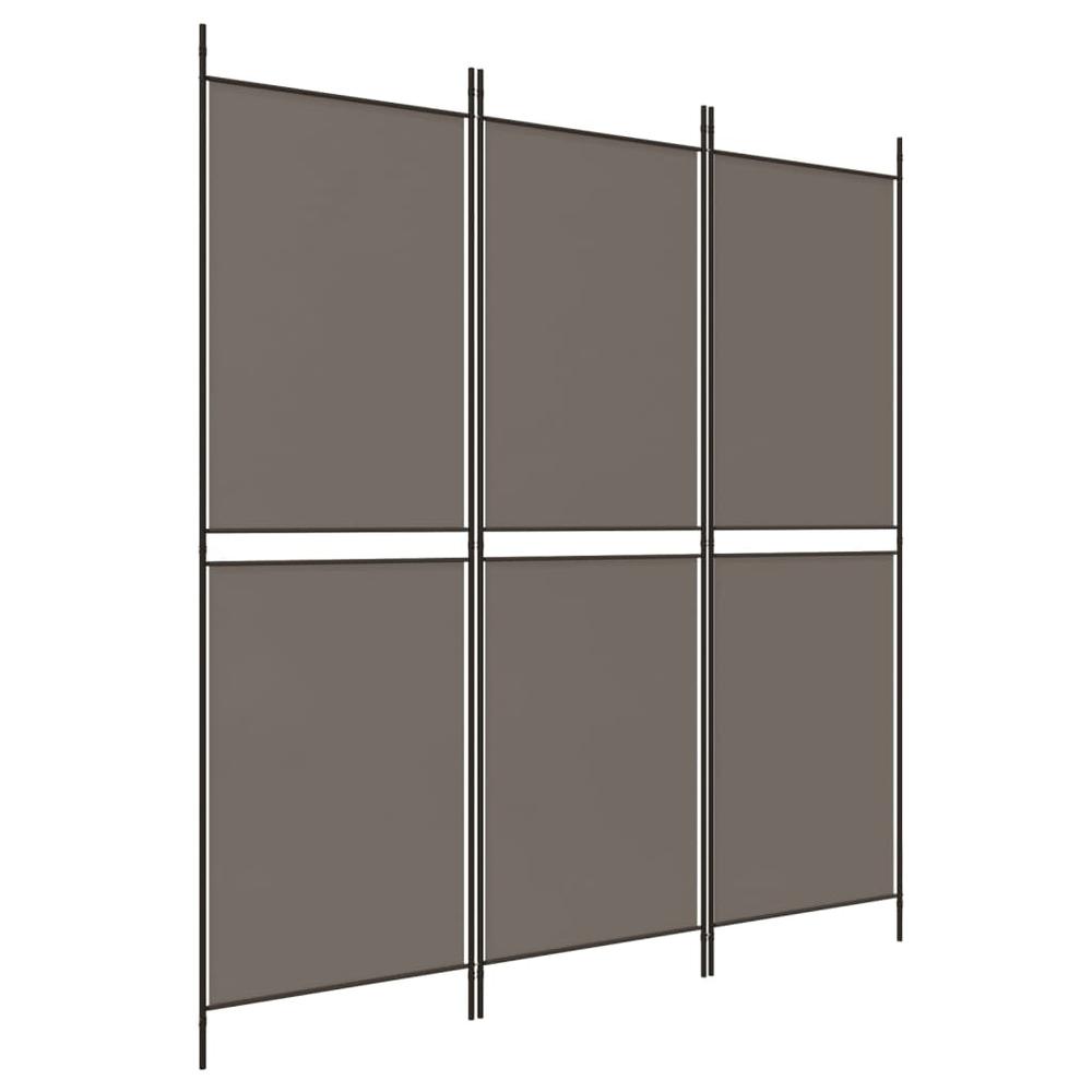 3-Panel Room Divider Anthracite 59.1"x70.9" Fabric. Picture 1