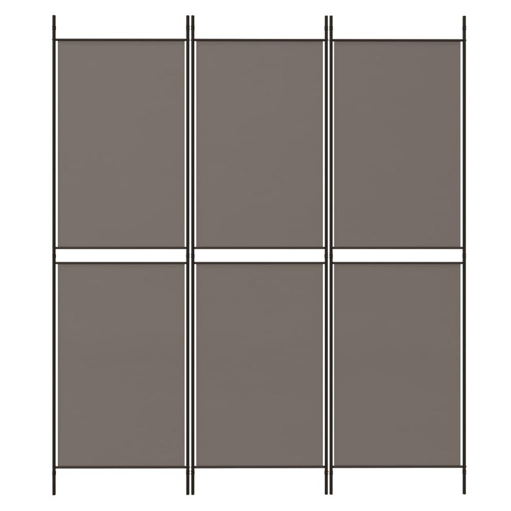 3-Panel Room Divider Anthracite 59.1"x70.9" Fabric. Picture 2