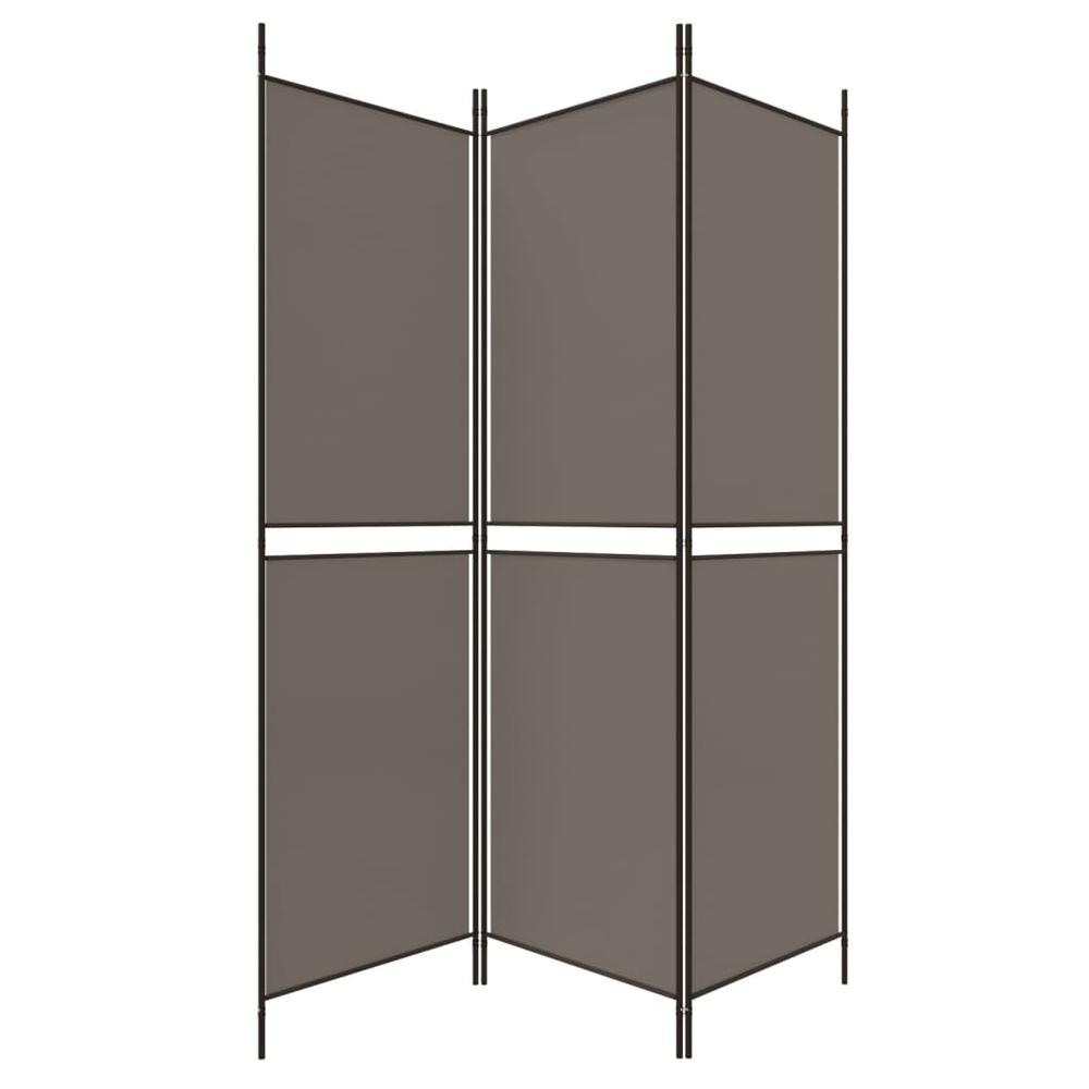 3-Panel Room Divider Anthracite 59.1"x70.9" Fabric. Picture 3