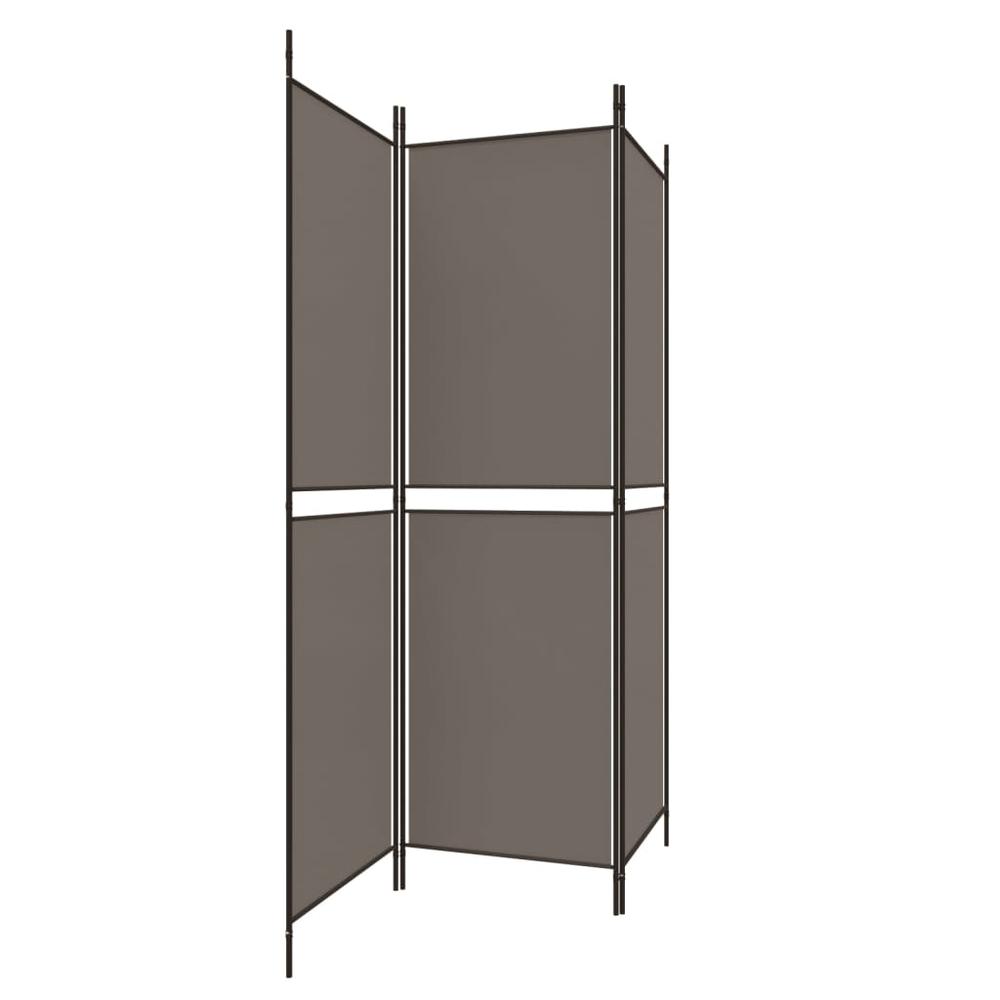 3-Panel Room Divider Anthracite 59.1"x70.9" Fabric. Picture 4