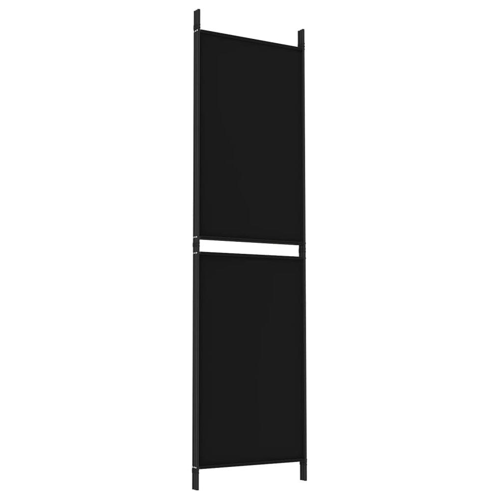 3-Panel Room Divider Black 59.1"x70.9" Fabric. Picture 5